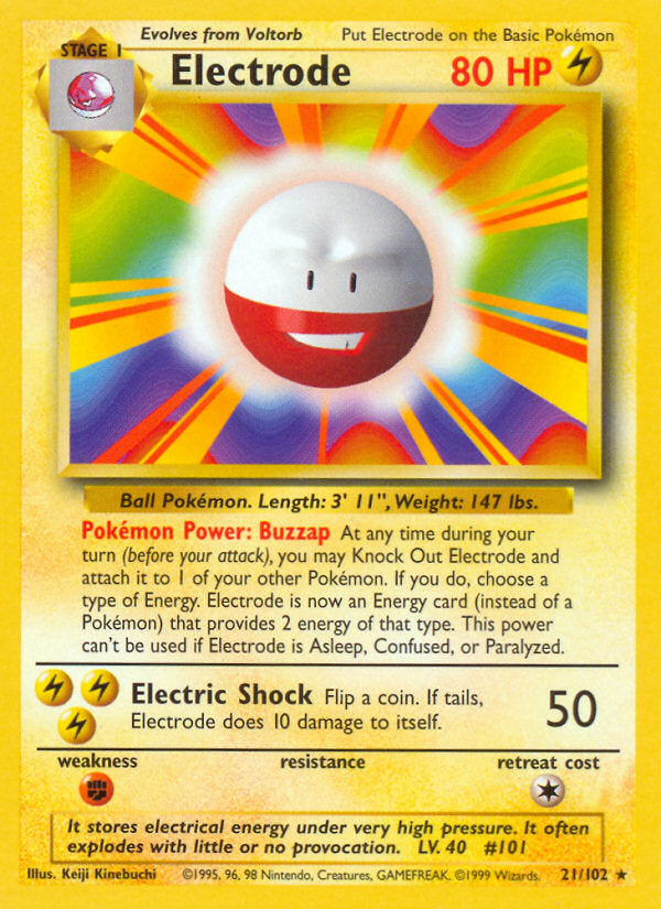 Base set Electrode #21/102 unlimited